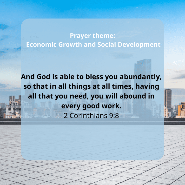 Prayer theme Economic Growth and Social Development-7
